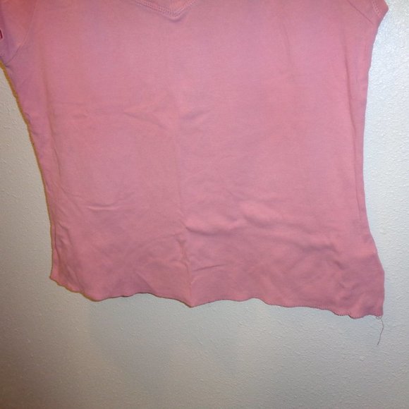 Arizona Jean Co V-Neck Pink Tee Junior's Size XL - Picture 3 of 10